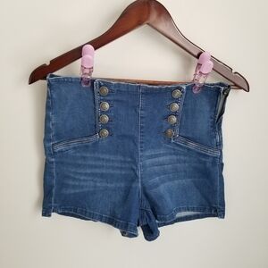 Ardene Eightytwo Shortie Blue Denim Shorts Size 9 EUC